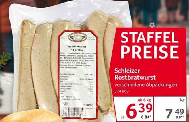 Schleizer Rostbratwurst - verschiedene Abpackungen