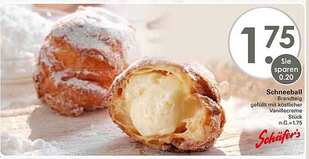 Schneeball - Brandteig gefüllt mit köstlicher Vanillecreme