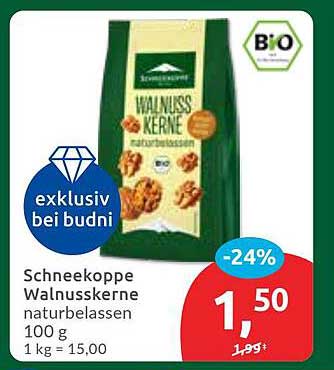 Schneekoppe Walnusskerne naturbelassen 100 g