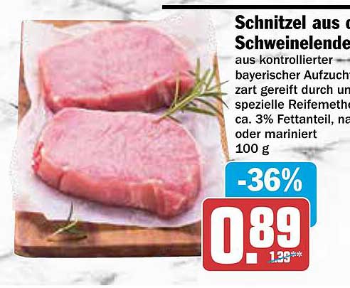 Schnitzel aus Schweinelende