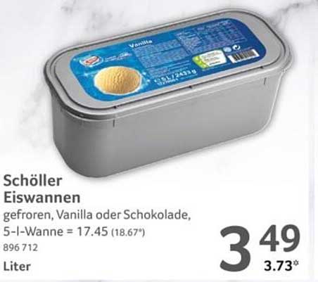 Schöller Eiswannen - gefroren, Vanilla oder Schokolade