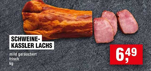 Schweine-Kassler Lachs mild geräuchert