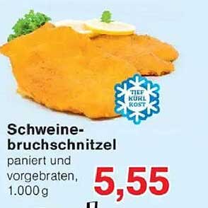 Schweinebruchschnitzel – panierte und vorgebratene Delikatesse