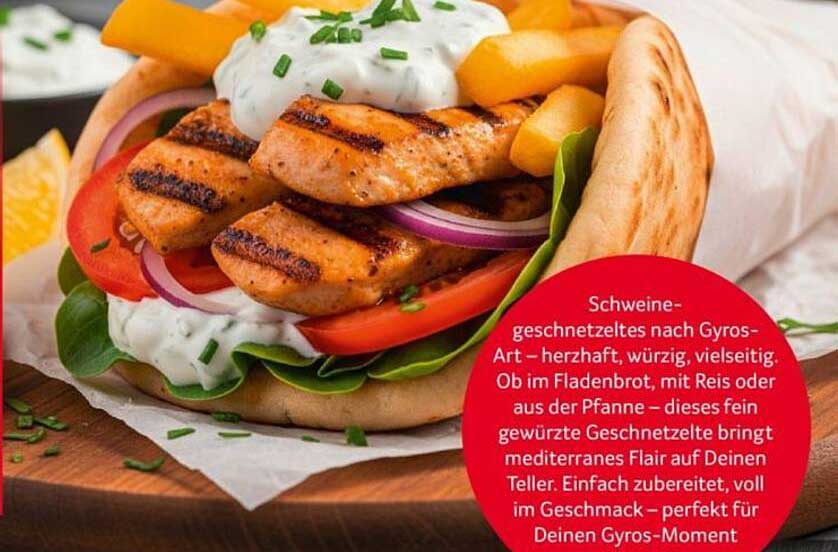 Schweinegeschnetzeltes nach Gyros-Art