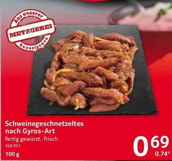 Schweinegeschnetzeltes nach Gyros-Art