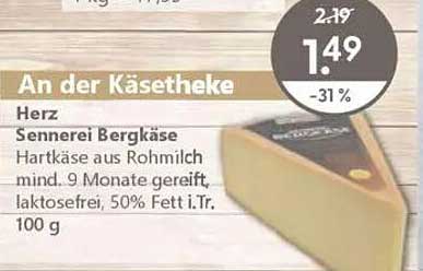 Sennerrei Bergkäse - Hartkäse aus Rohmilch