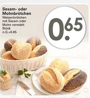 Sesam- oder Mohnbrötchen