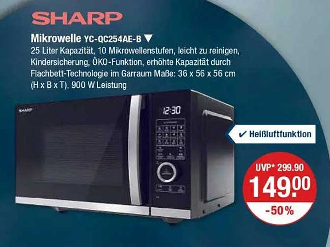 Sharp Mikrowelle YC-QC254AE-B