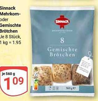 Sinnack Mehrkorn- oder Gemischte Brötchen, 560 g
