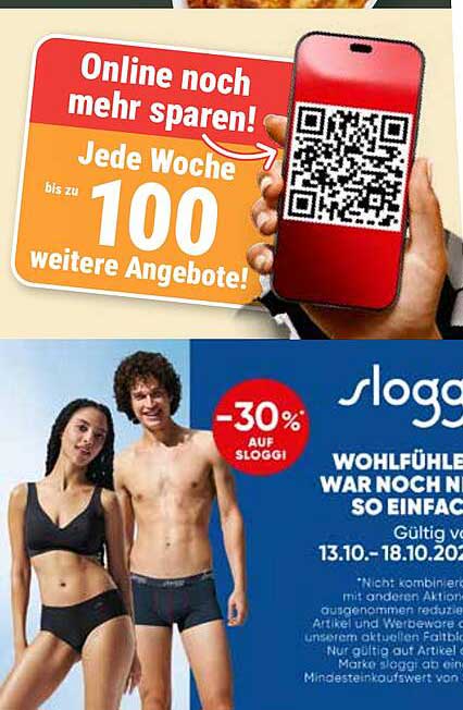 Sloggi Unterwäsche -30% Rabatt vom 13.10. bis 18.10.2025
