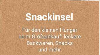 Snackinsel: Für den kleinen Hunger beim Großeinkauf