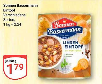Sonnen Bassermann Eintopf – Verschiedene Sorten