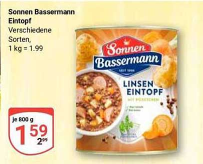 Sonnen Bassermann Linseneintopf