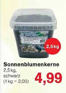 Sonnenblumenkerne 2,5 kg, schwarz