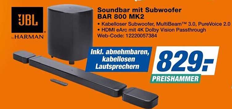Soundbar mit Subwoofer BAR 800 MK2