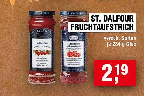 ST. DALFOUR FRUCHTAUFSTRICH - Erdbeeren und Himbeeren