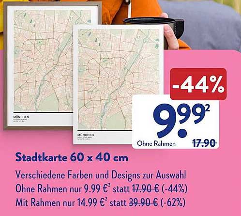 Stadtkarte 60 x 40 cm