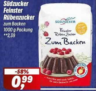 Südlicher Feiner Rübenzucker 1000 g Packung - Zum Backen