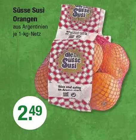 Süße Susi Orangen aus Argentinien je 1-kg-Netz