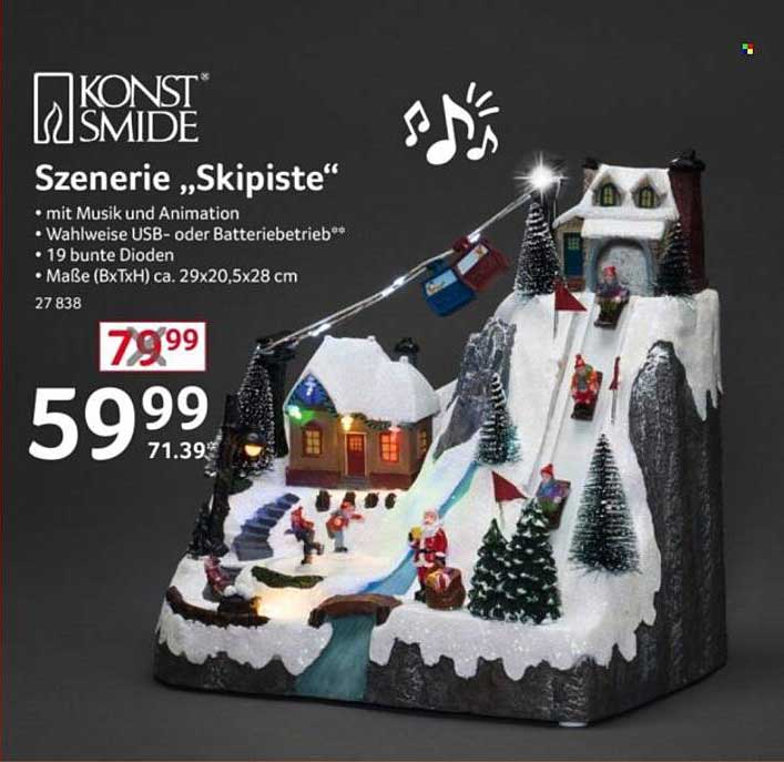 Szenerie "Skipiste" mit Musik und Animation