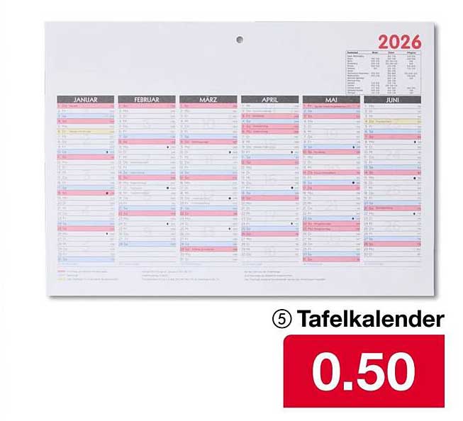 Tafelkalendar 2026