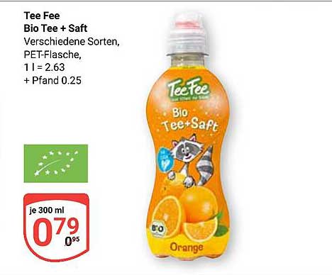 Tee Fee Bio Tee + Saft, verschiedene Sorten