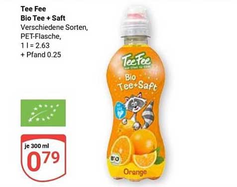 Tee Fee Bio Tee + Saft - Verschiedene Sorten, PET-Flasche