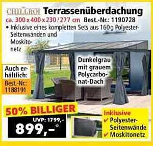Terrassenüberdachung Chillroi - 50% BILLIGER