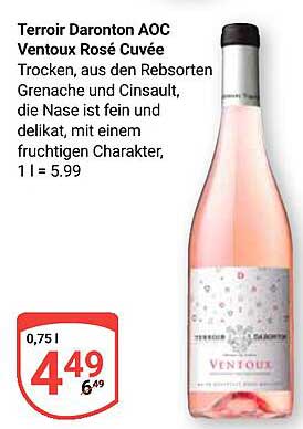 Terroir Daronton AOC Ventoux Rosé Cuvée