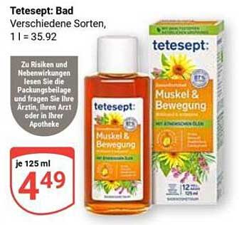 Tetesept: Muskel & Bewegung Bad 125 ml