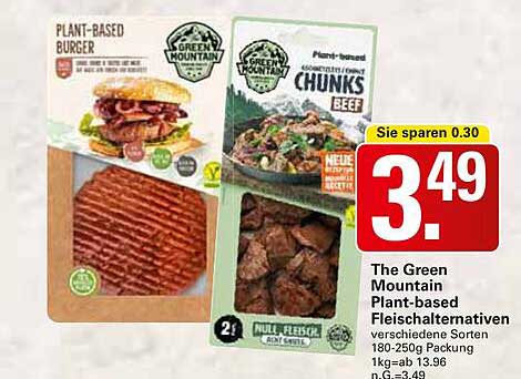 The Green Mountain Plant-based Fleischalternativen