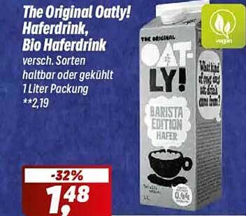 The Original Oatly! Haferdrink, Bio Haferdrink 1 Liter