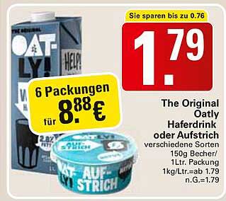 The Original Oatly Haferdrink oder Aufstrich - verschiedene Sorten