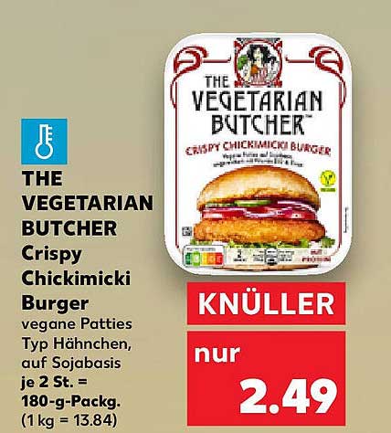 THE VEGETARIAN BUTCHER Crispy Chickimicki Burger