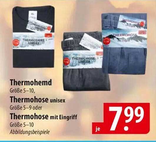 Thermohemd und Thermohose für die kalte Jahreszeit