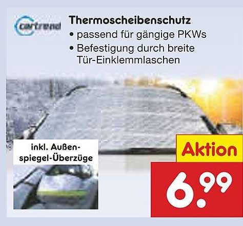 Thermoscheibenenschutz für PKWs mit Außen-Spiegel-Überzügen