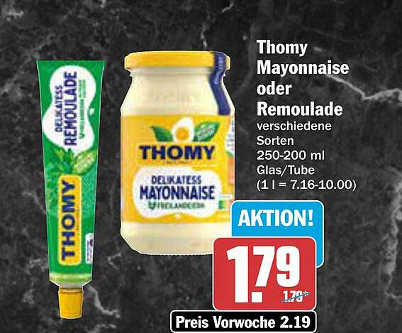 Thomy Mayonnaise oder Remoulade - verschiedene Sorten