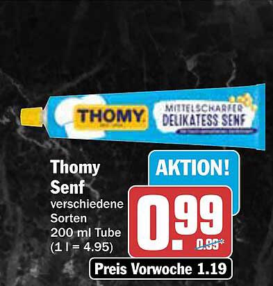 Thomy Senf verschiedene Sorten 200 ml Tube