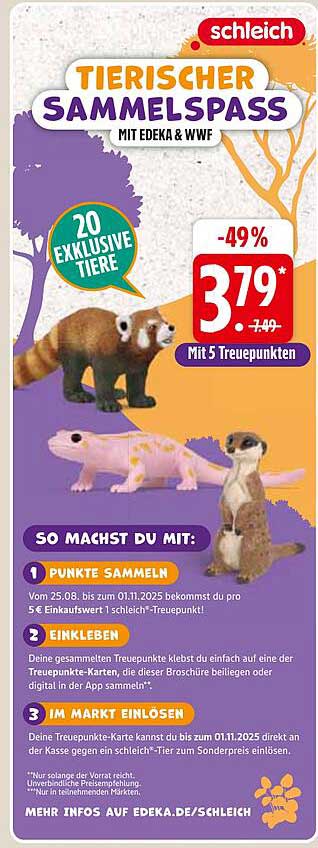 Tierischer Sammelpass mit EDEKA & WWF von Schleich