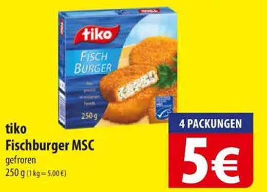 tiko Fischburger MSC - 4 Packungen zu einem Spitzenpreis!