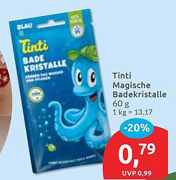 Tinti Magische Badekristalle Blau 60 g