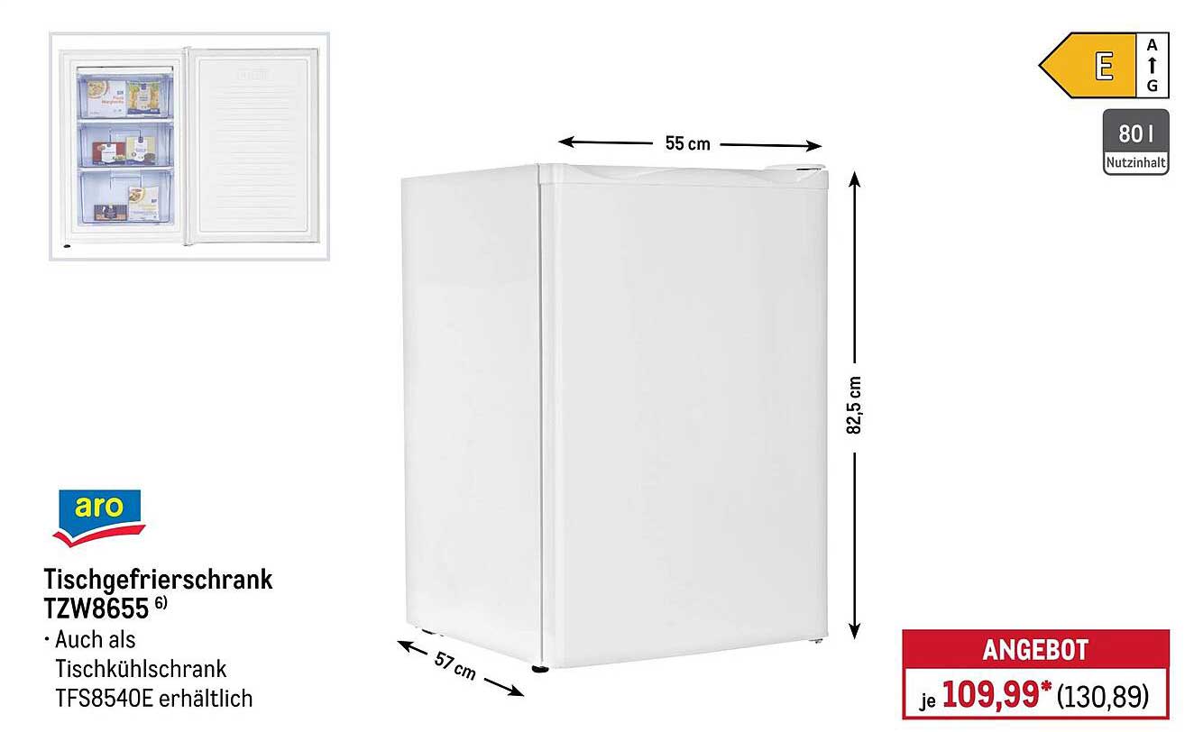 Tischgefrierschrank TZW8655 - Platzsparend undEffizient