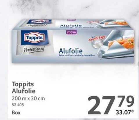 Toppits Alufolie 200 m x 30 cm