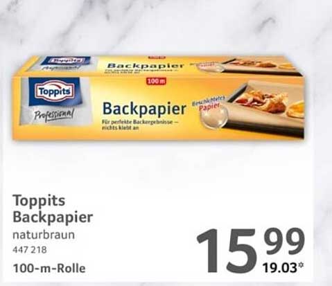 Toppits Backpapier naturbraun 100-m-Rolle