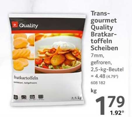 Transgourmet Quality Bratkartoffeln Scheiben 2,5 kg