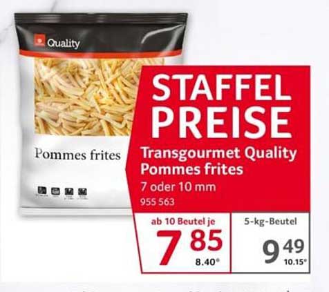 Transgourmet Quality Pommes frites 5-kg-Beutel