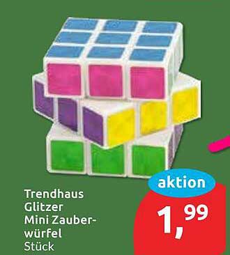 Trendhaus Glitzer Mini Zauberwürfel Stück