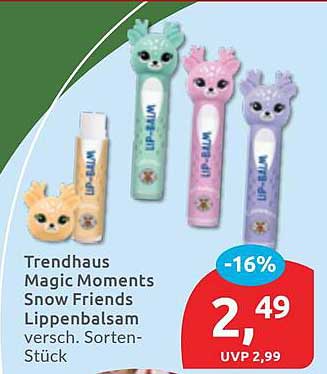 Trendhaus Magic Moments Snow Friends Lippenbalsam, versch. Sorten