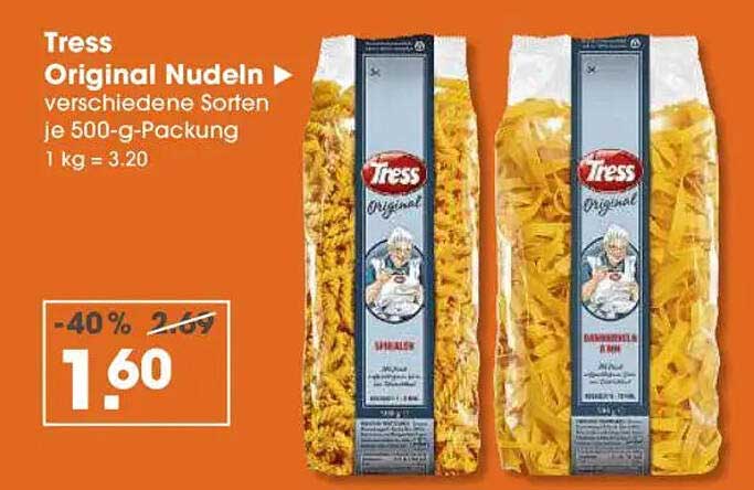 Tress Original Nudeln - verschiedene Sorten je 500-g-Packung
