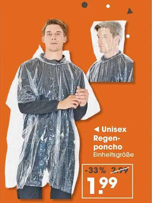 Unisex Regen-Poncho
